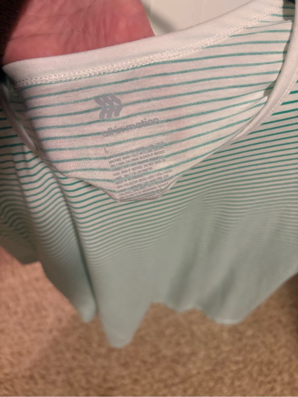 Green Striped Crop Top - Picture 2 of 2